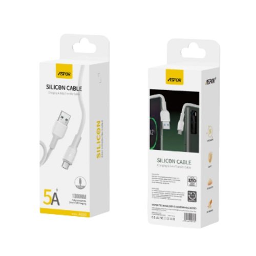 Кабель USB-Type C ASPOR A082 1м 5.0А (TPE)