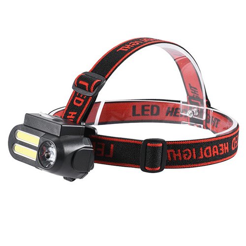 Ліхтарик налобний № NF-611-1LM+2COB (1x18650) microUSB