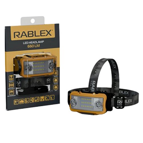 Ліхтарик налобний Rablex RB962 660Lm IP44 (White+Yellow+RED) Sensor