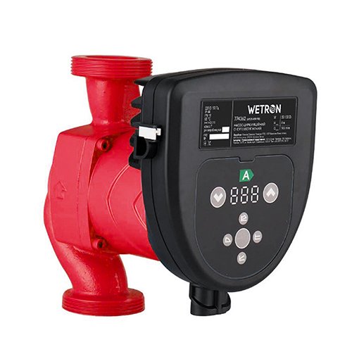 Насос WETRON циркуляційний енергозберігаючий 50-130Вт Hmax 8м Qmax 100л/хв Ø1½″ 180мм + гайки Ø1″ (774362)