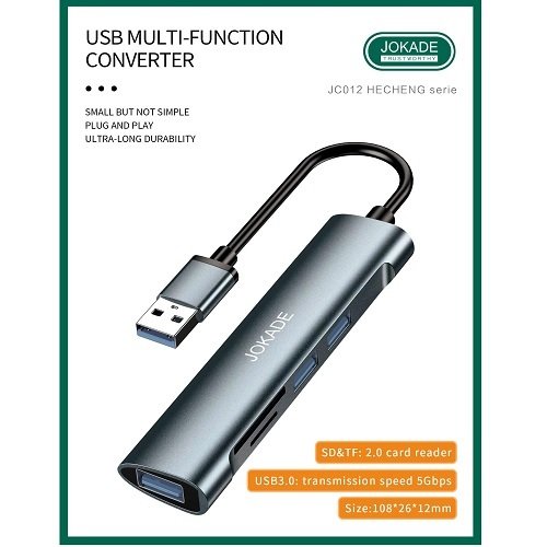 Хаб USB JOKADE JC012 USB (USB 3.0*3+SD+TF)