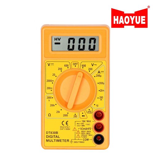 Мультиметр цифровий HAOYUE DT830B 9V Жовтий