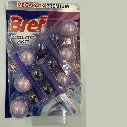 Кульки для унітазу Bref COLOR Aktiv  фіолет (3шт/уп) (9646)