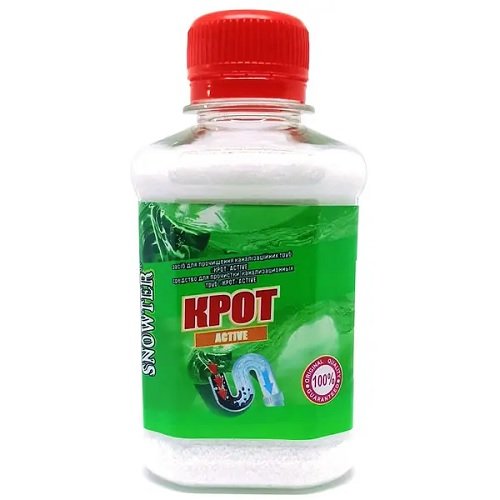 Засіб для прочищення каналізаційних труб "Крот актив" 160г банка (60шт/ящ)