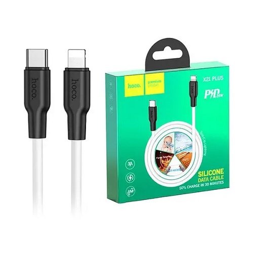 Кабель Type-C to Lightning HOCO X 21 Plus 1м 3.0А 20W (Silicone)