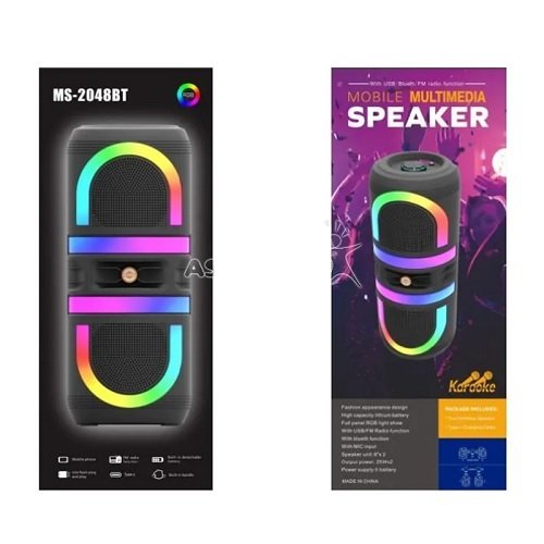 Колонка № MS-2048BT міні валіза від мережі та від акумулятора з USB