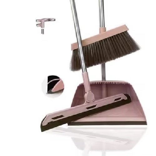 Совок + кий + щітка "Лінівець" №7012