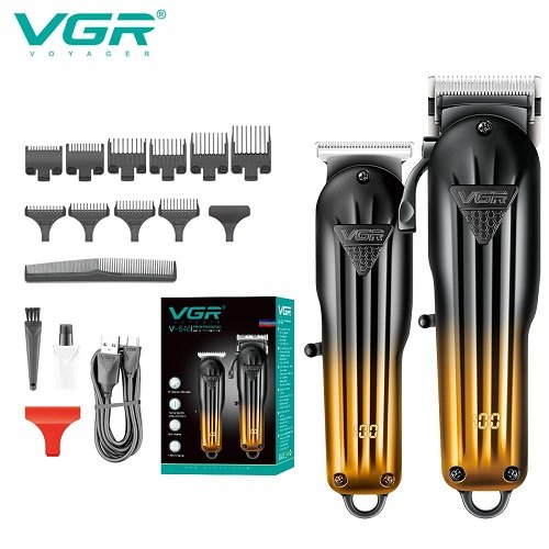 Набір VGR V-646 (машинка 6 насадок + тример 4 насадки)