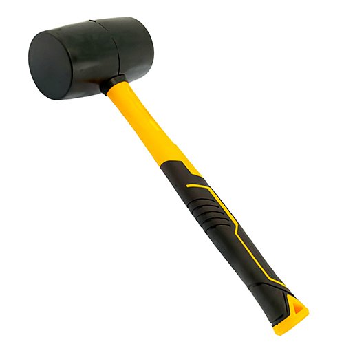 Киянка Sigma гумова чорна (ручка фіберглас) 340г 4317351