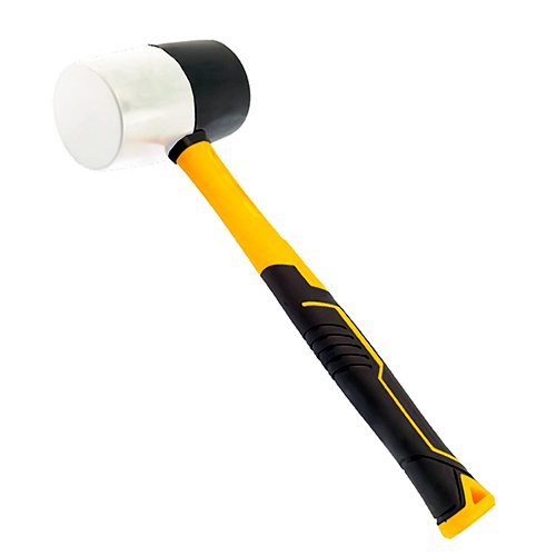 Киянка Sigma гумова чорно-біла (ручка фіберглас) 225г 4317221