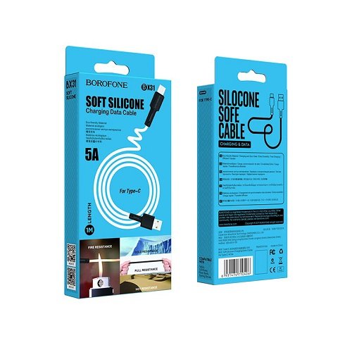 Кабель USB-Type C BOROFONE BX31 1м 3.0А (Silicone)
