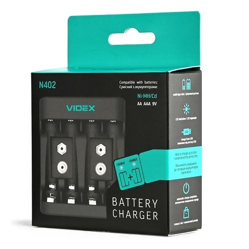 Зар. пристрій VIDEX VCH-N402 Ni-MH 28637
