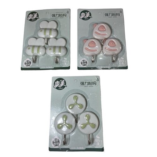 Гачок метало-пластик скотч на блістері 3 штуки №9078/9978 (9782)