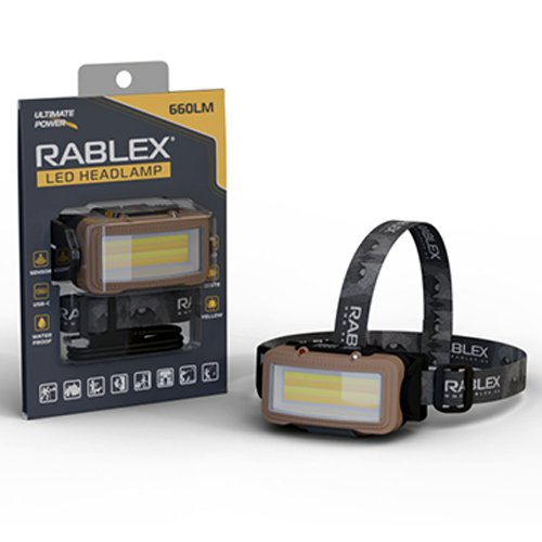 Ліхтарик налобний Rablex RB956 660Lm IP44 (White+Yellow+RED) Sensor