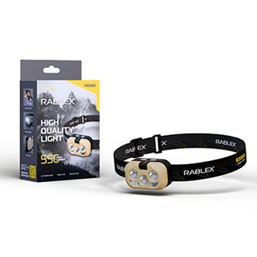 Ліхтарик налобний Rablex RB985 550Lm IP65 (White+Blue+RED) Sensor