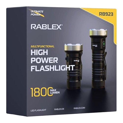 Ліхтарик Rablex RB923 1800Lm (1x26650) Type-C (White+RED+Green+RGB)