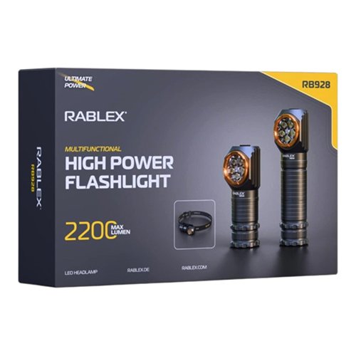 Ліхтарик Rablex RB928 2200Lm (1x18650) Type-C (White+RED+Green+RGB) 2в1