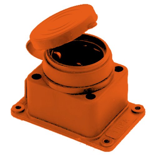 Колодка ERKA каучук 1 гніздо 6001-2 Помаранчева 16А З/З