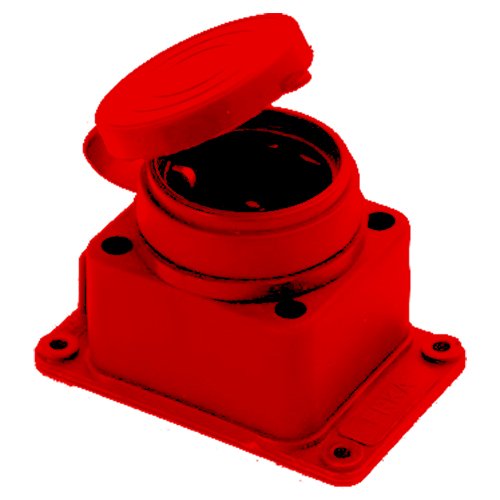 Колодка ERKA каучук 1 гніздо 6001-3 Червона 16А З/З