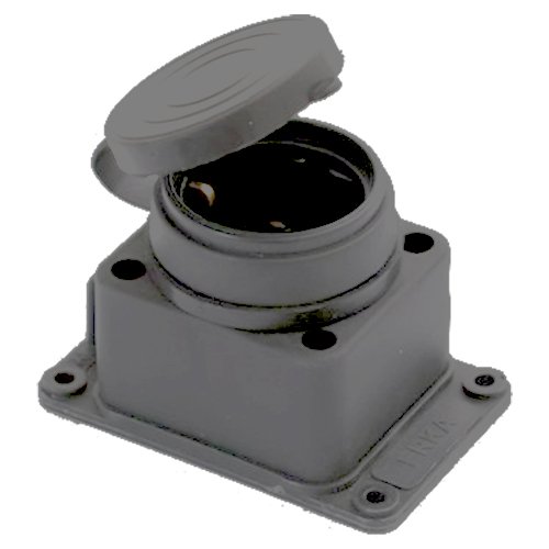 Колодка ERKA каучук 1 гніздо 6001-4 Сіра 16А З/З