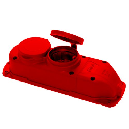 Колодка ERKA каучук 2 гнізда 6001-3 Червона 16А З/З