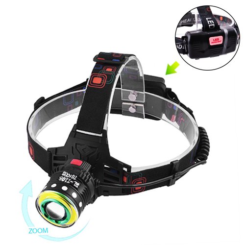 Ліхтарик налобний №T105-T6+COB (2x18650) Zoom