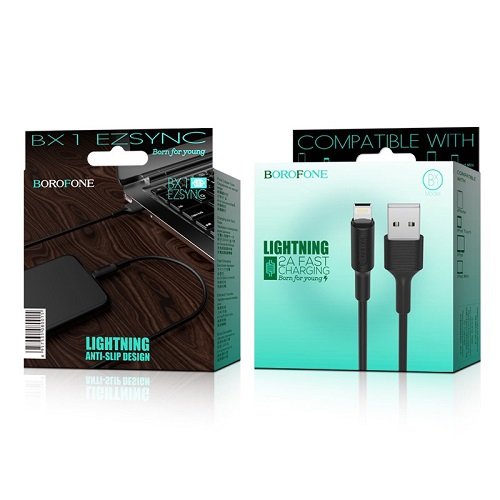 Кабель USB-Lightning BOROFONE BX 1 1м 2А (TPE)
