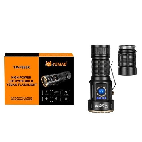 Ліхтарик YEMAO тактичний YM-F883X-8XTE 3000LM (1x18650/1x18350)