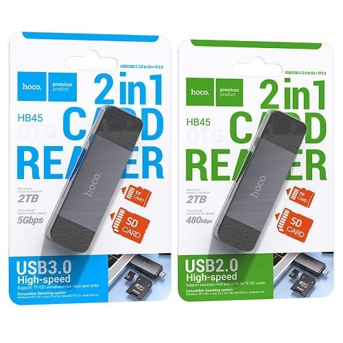Картридер HOCO HB45 2-в-1 USB 3.0 / Type-C