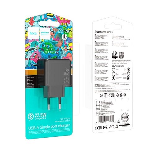 МЗП HOCO CS17A 1USB/3A/22.5W без кабелю