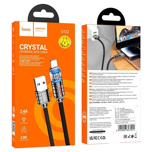 Кабель USB-Lightning HOCO X122 1м 2.4А (TPE)