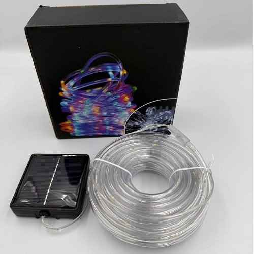 Гірлянда Роса 10метрів 100LED вулична вологостійка від сонячній батареї жовтий колір ART-0643