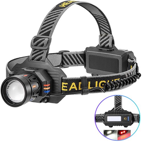 Ліхтарик налобний №BL-T701B-TG (2x18650) Zoom