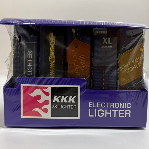 Запальнички Турбо з ліхтариком KKK 975 Джинс (50шт/уп) із клапаном