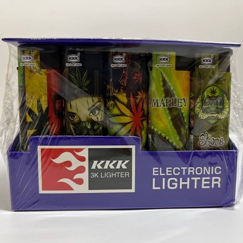 Запальнички Турбо "KKK" "Конопля" KG178 (50шт/уп)