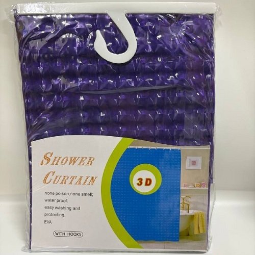 Штори для ванної кімнати №YA-18 (180*180см) 3D