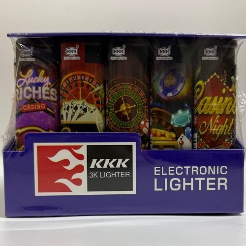 Запальнички Турбо "KKK" "Казино" KG178 (50шт/уп)