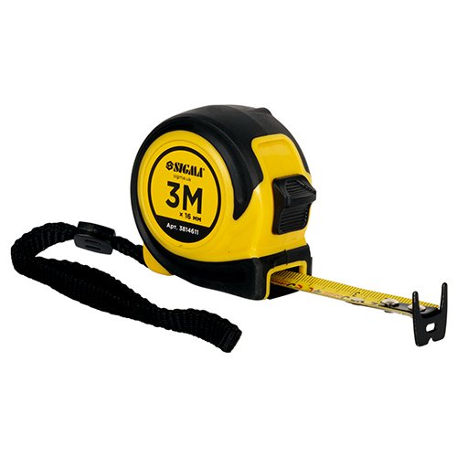 Рулетка Sigma Compact Двухстороння/зачіп  3м×16мм 3814611