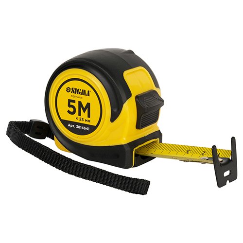 Рулетка Sigma Compact Двухстороння/зачіп  5м×25мм 3814641