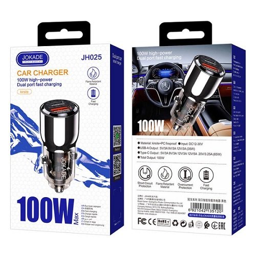 АЗП JOKADE JH025 (USB/USB-C/100W)