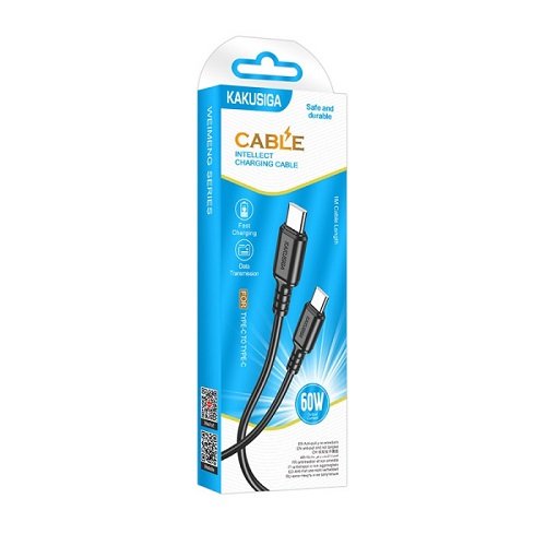 Кабель Type-C to Type-C KAKUSIGA KSC-982 1м 60W (TPE)
