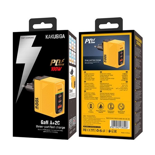 МЗП Kakusiga KSC-1219 (2USB-C/1USB/100W) без кабелю
