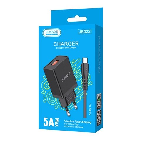 МЗП JOKADE JB022 (USB/5A) + кабель Type-C