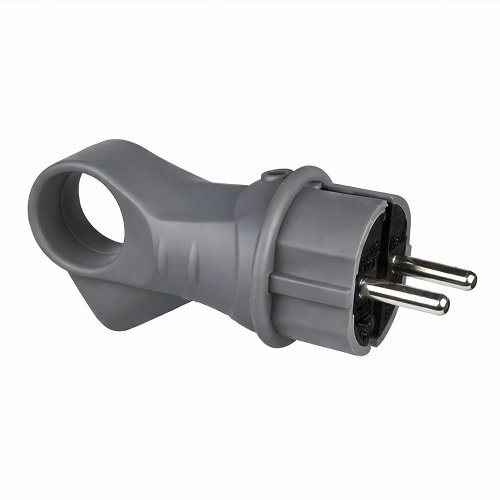 Вилка ERKA 4003-4 Каучук з ручкою Сіра 16А З/З