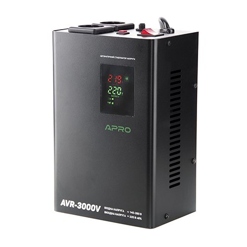 Стабілізатор напруги APRO релейний підвісний  AVR-3000V [852022]