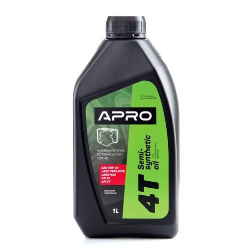 Олива APRO для чотиритактних двигунів напівсинтетична 10W-40 1л [942003]