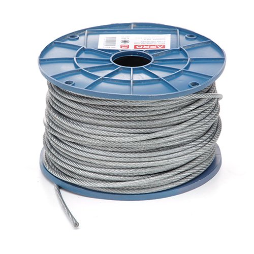 Трос APRO оцинк. в ПВХ 3 мм (2+1) DIN 3055 (6х7 + FC) (кратно 200м) [WR-PVC3]