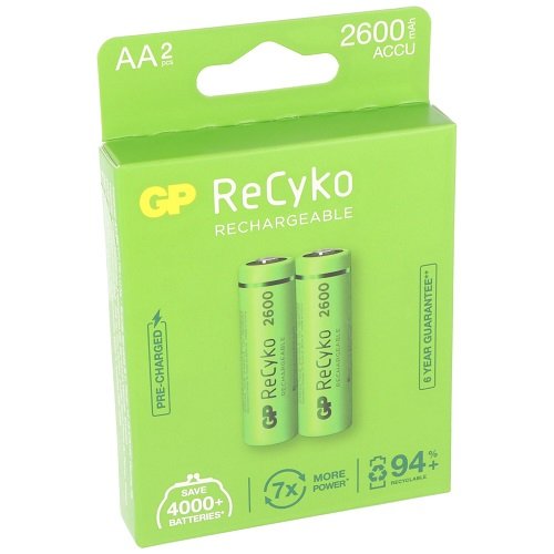 Акумулятор GP RECYKO Ni-MH R06 2600 mAh C2 270AAHCER21-2TLB2 Paper box (2567)