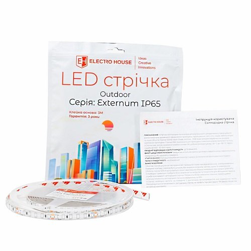 Стрічка LED ElectroHouse 8.5W/м на метр. 220V SMD2835 120 шт/м 900лм