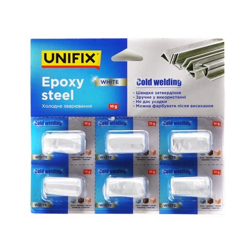 Холодне UNIFIX зварювання біле 10 г (планшет 6 шт.)  [940015]